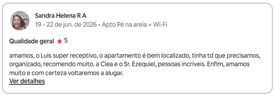 Avaliação de Sandra Helena R A